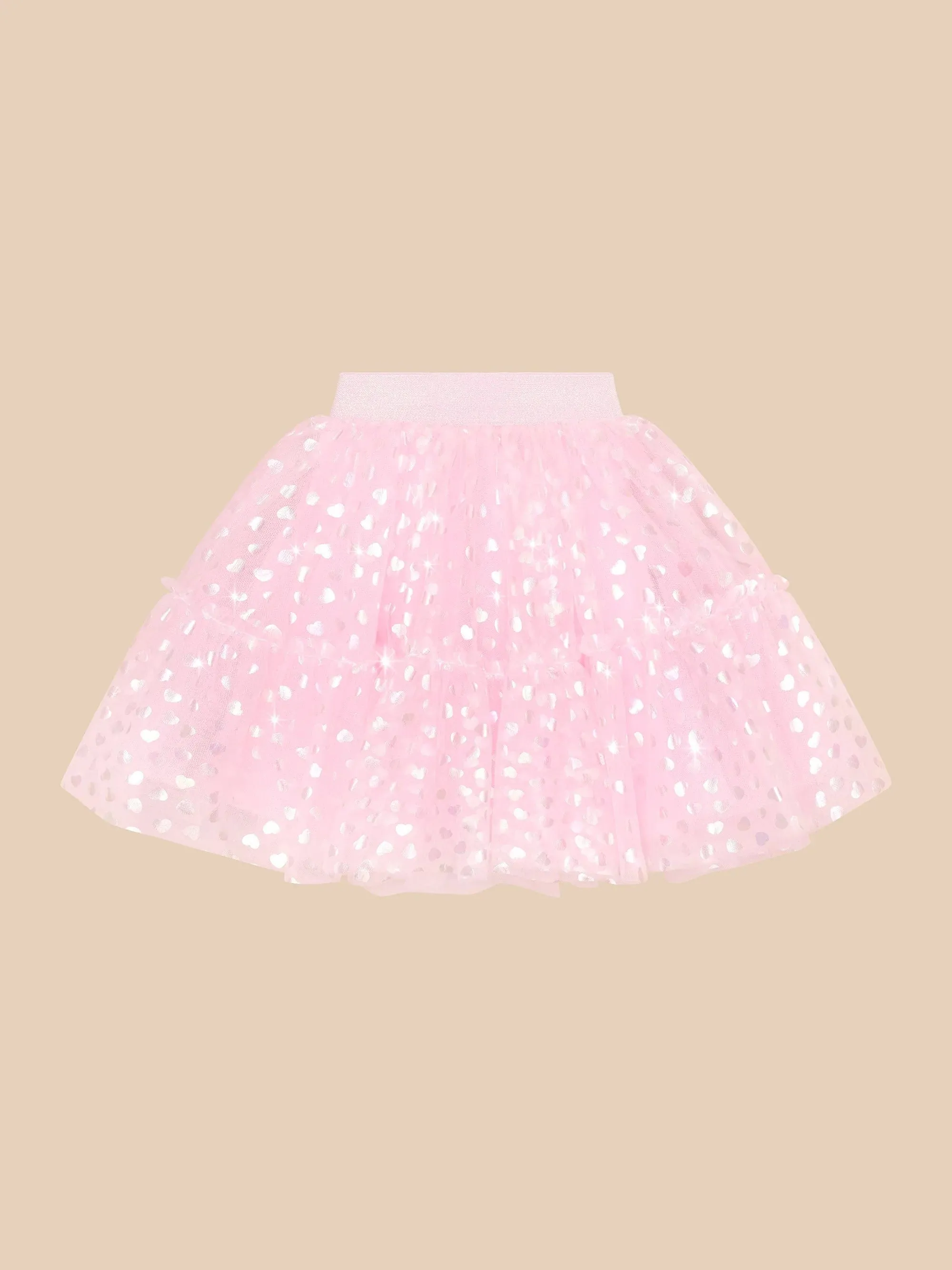 Shimmer heart skirt & top set Hux