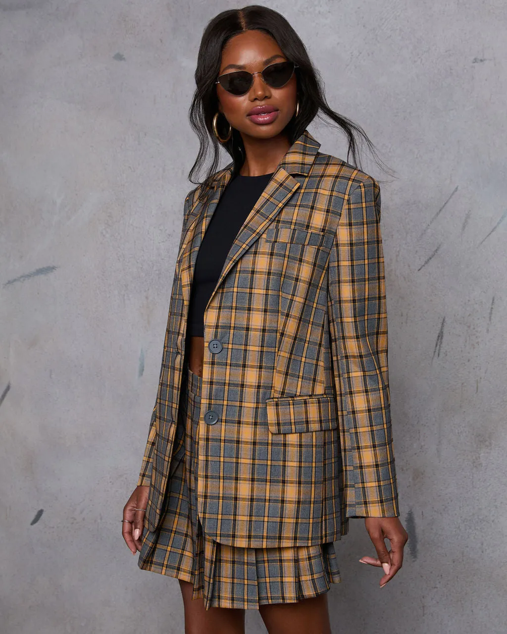 Siena Plaid Blazer