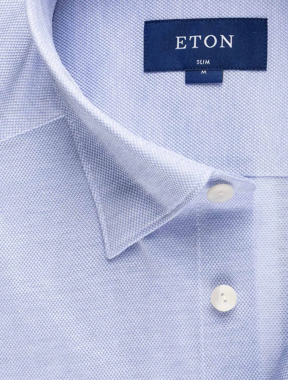 Slim Fit Button Under Jersey Shirt Blue