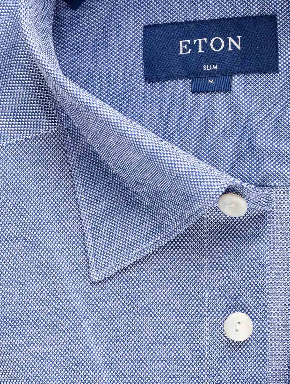 Slim Fit Button Under Jersey Shirt Navy