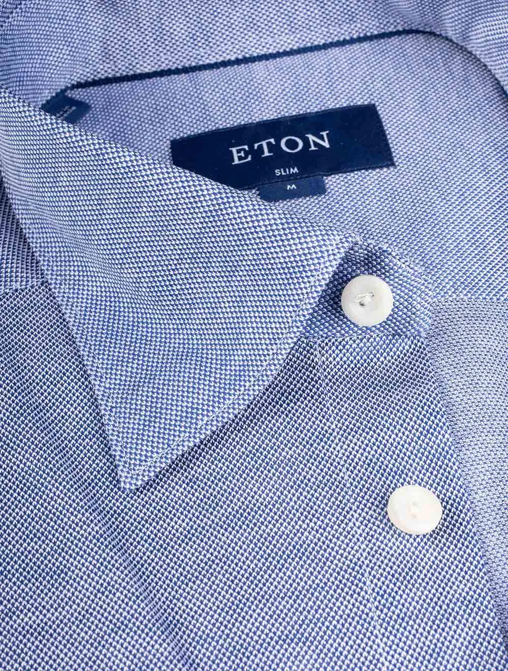 Slim Fit Button Under Jersey Shirt Navy