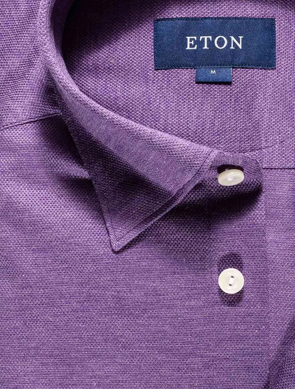 Slim Fit Jersey Pique Shirt Purple