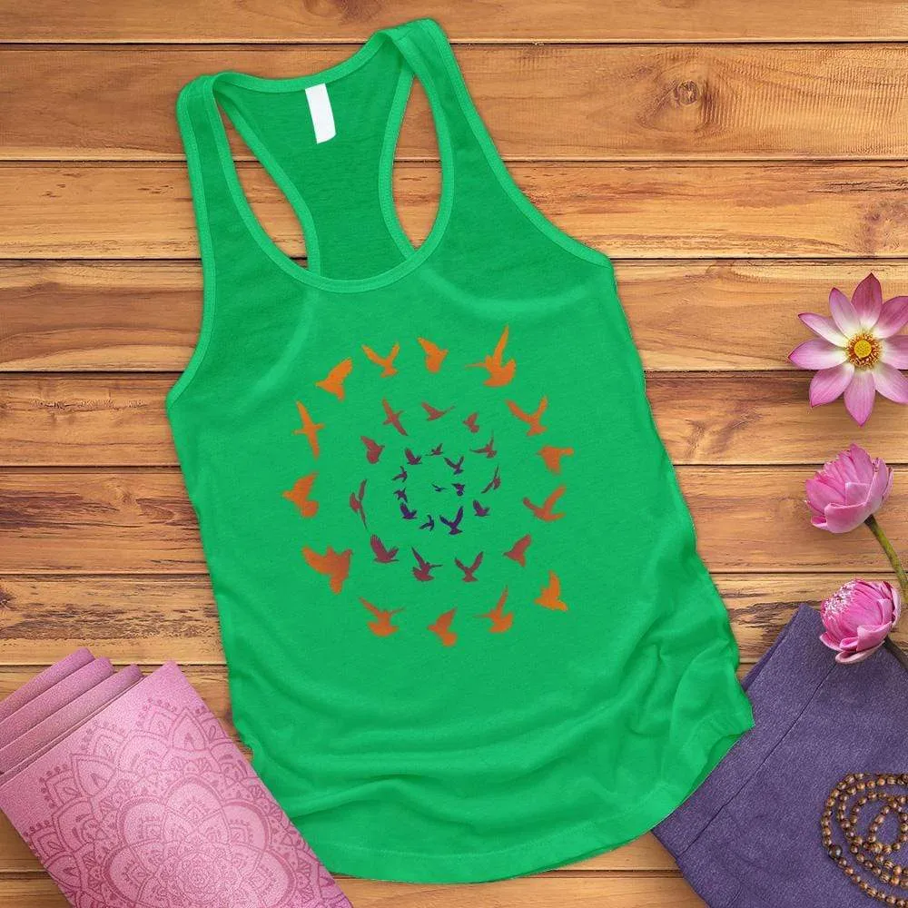 Spiral Birds Tank Top