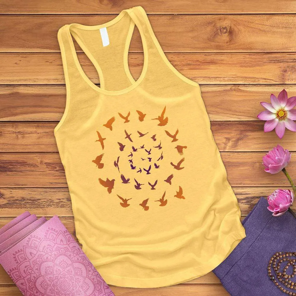 Spiral Birds Tank Top