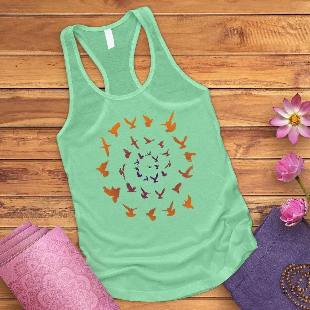 Spiral Birds Tank Top