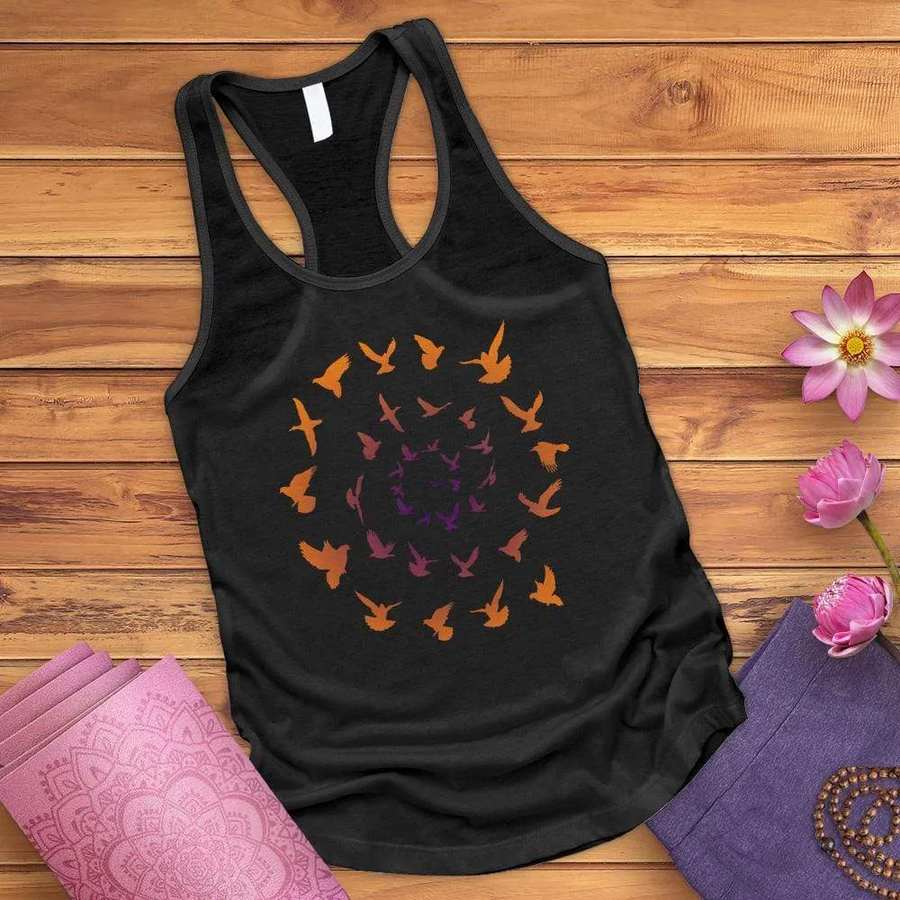 Spiral Birds Tank Top