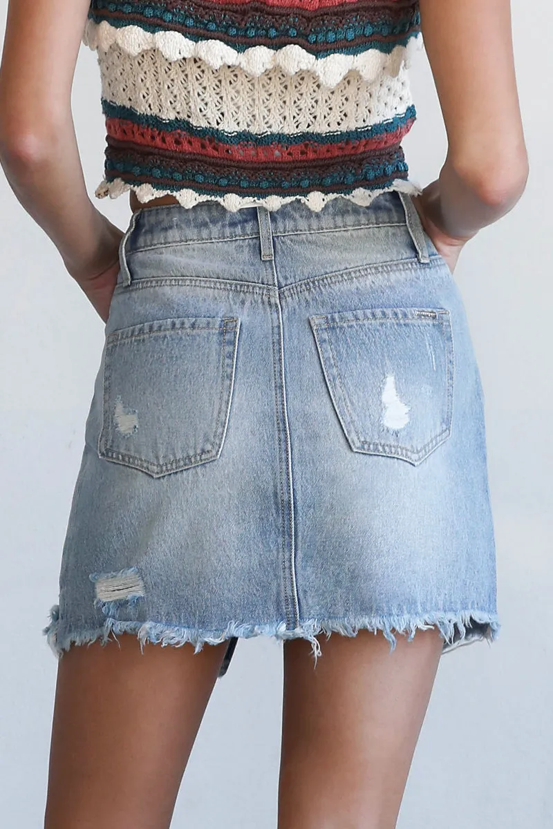 Split Vise Mini Skirt