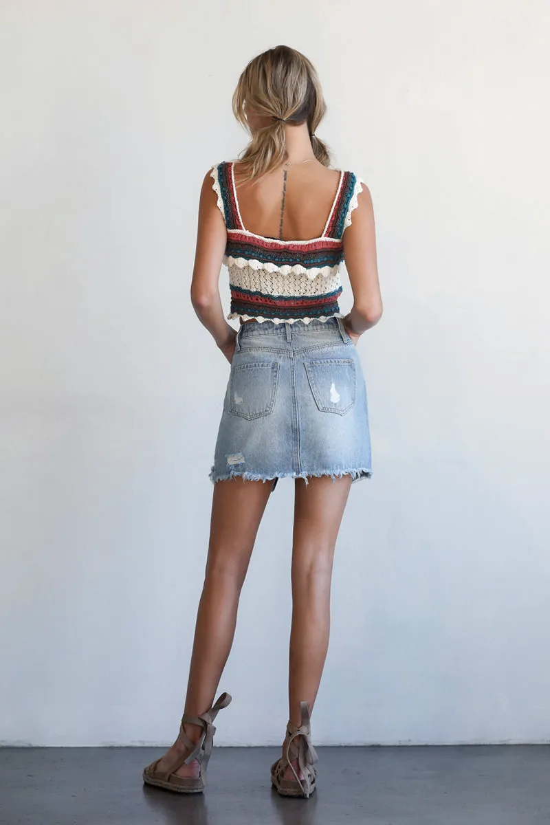 Split Vise Mini Skirt