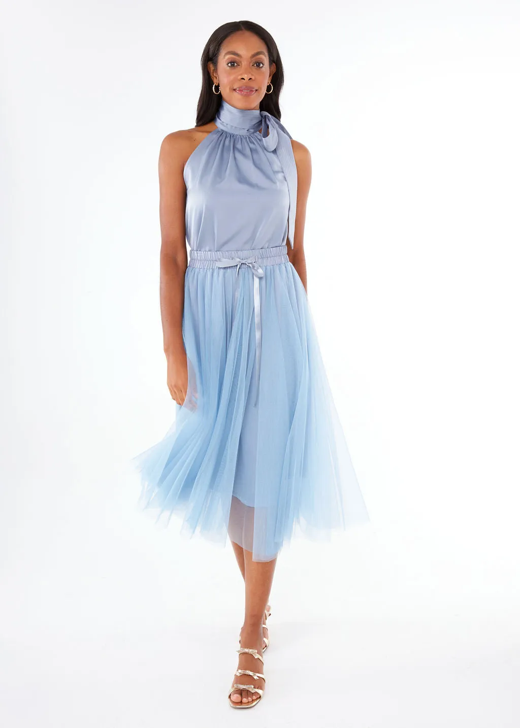 Sue Skirt Slate Blue Tulle