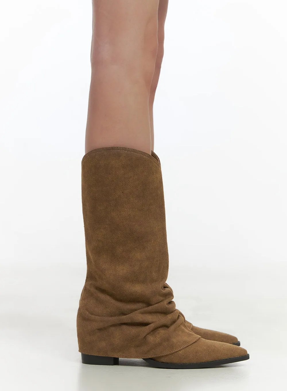 Suede Western Heel Boots CS403