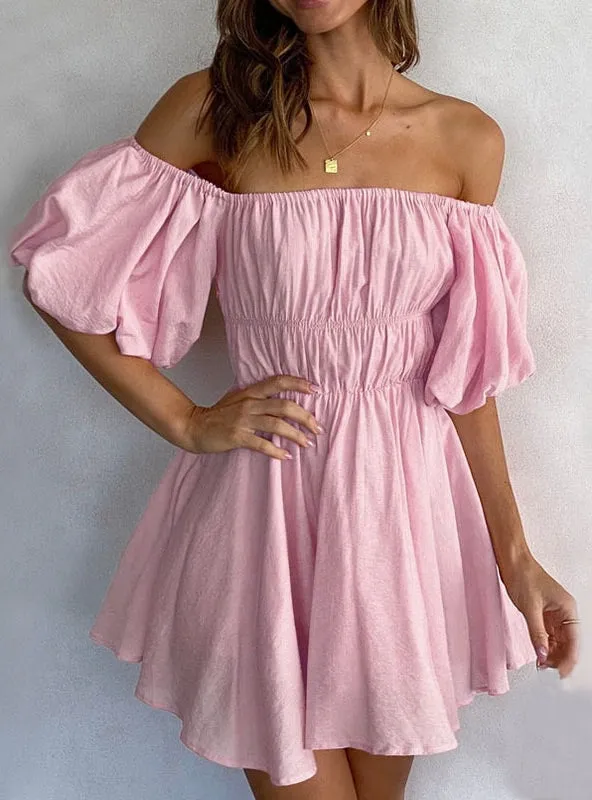 Summer Sexy Off the Shoulder Short Dress