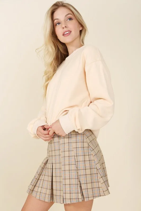 TEEK - Plaid Pleated Mini Skirt