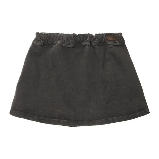 TOCOTO VINTAGE BLACK DENIM BUTTON SKIRT