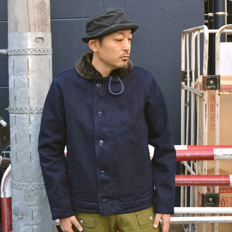 UES "915D-IDSH" SHORT LENGTH INDIGO TRICOTINE DECK JACKET