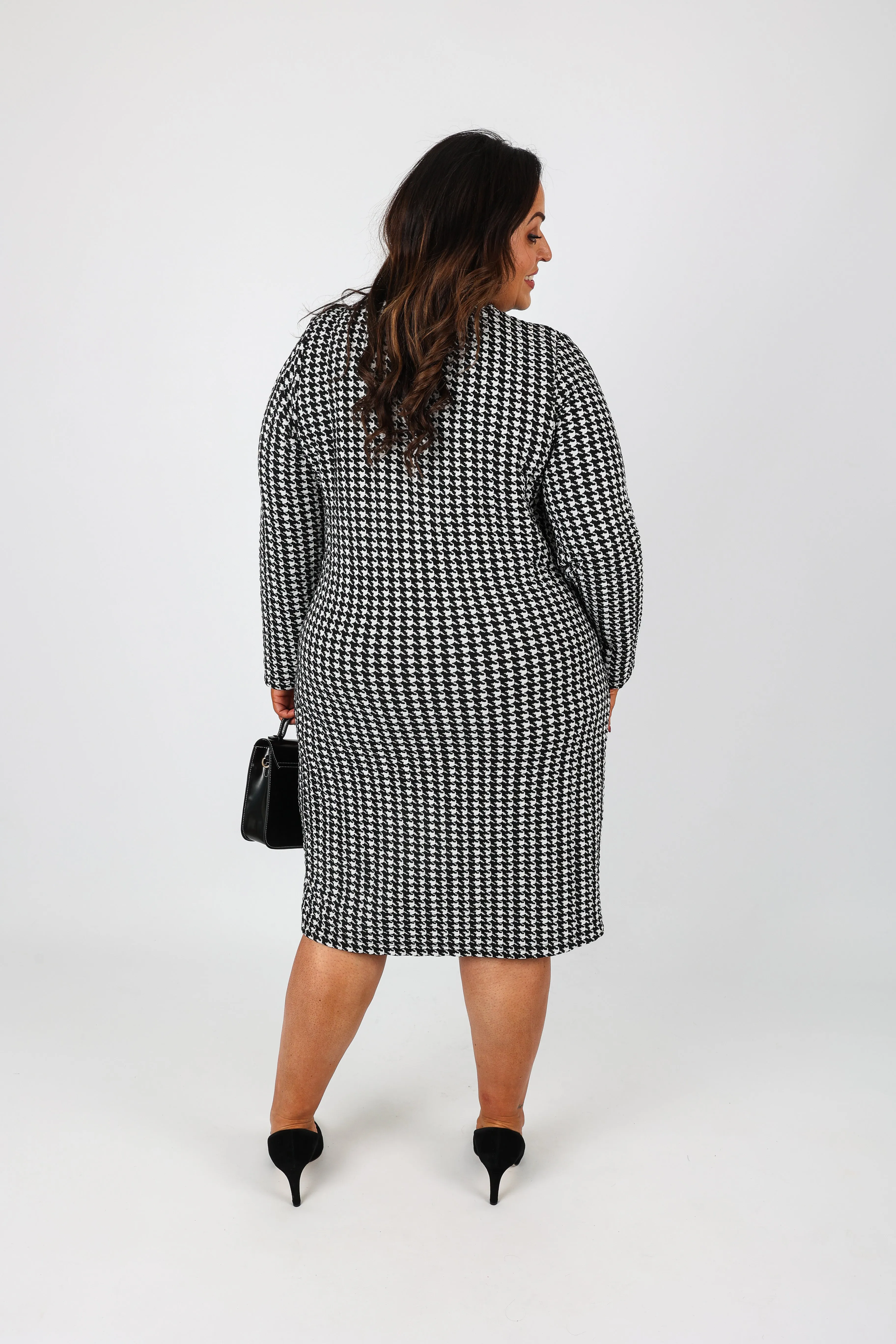 Vero Moda Curve Houndstooth Dress