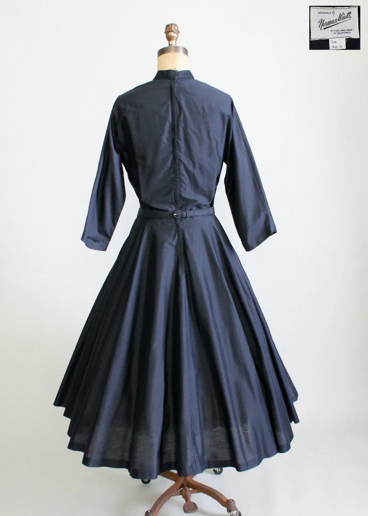 Vintage 1950s Norman Wiatt Day to Night Dress