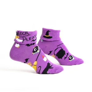 Witch, Please Women's Turn Cuff Crew Socks