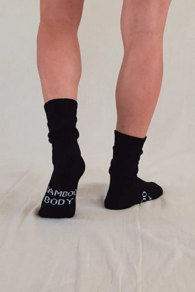 Women's Thick Bamboo Socks 2 Pack - Black