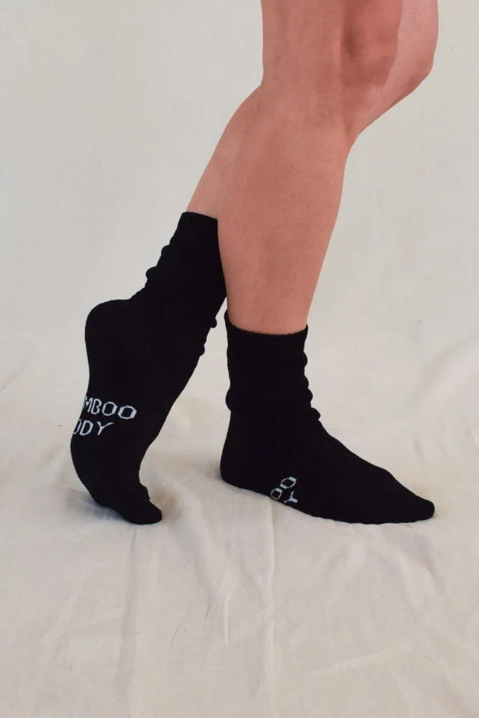 Women's Thick Bamboo Socks 2 Pack - Black