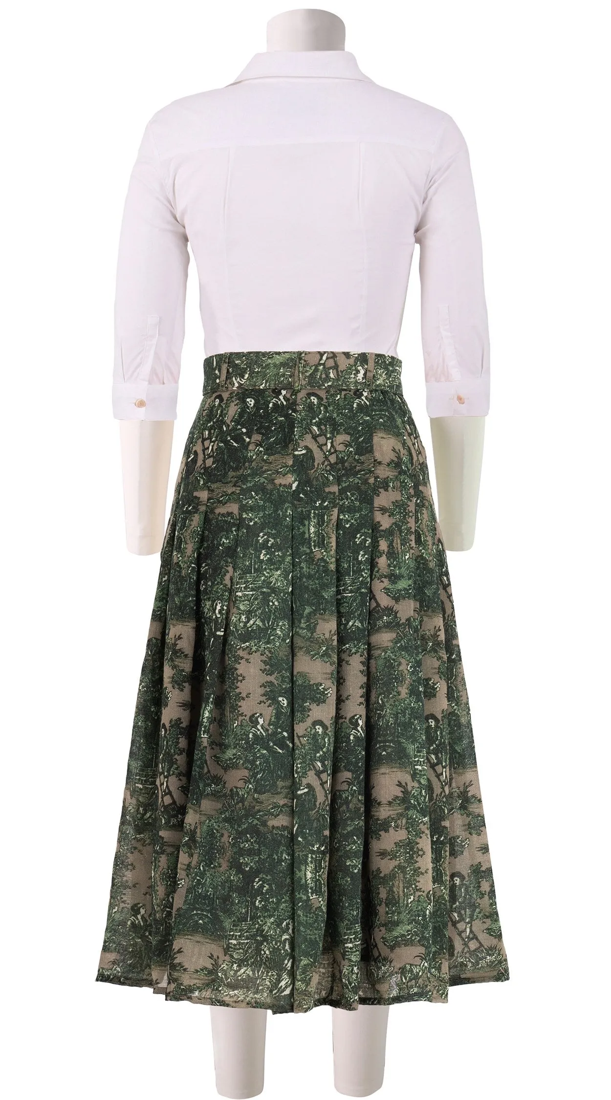 Zeller Skirt Midi Length Wool Musola (Antilles Toile Ground)