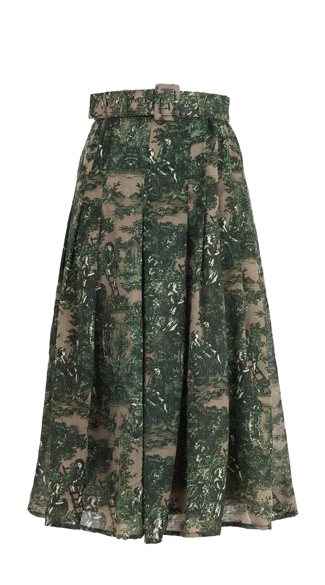 Zeller Skirt Midi Length Wool Musola (Antilles Toile Ground)